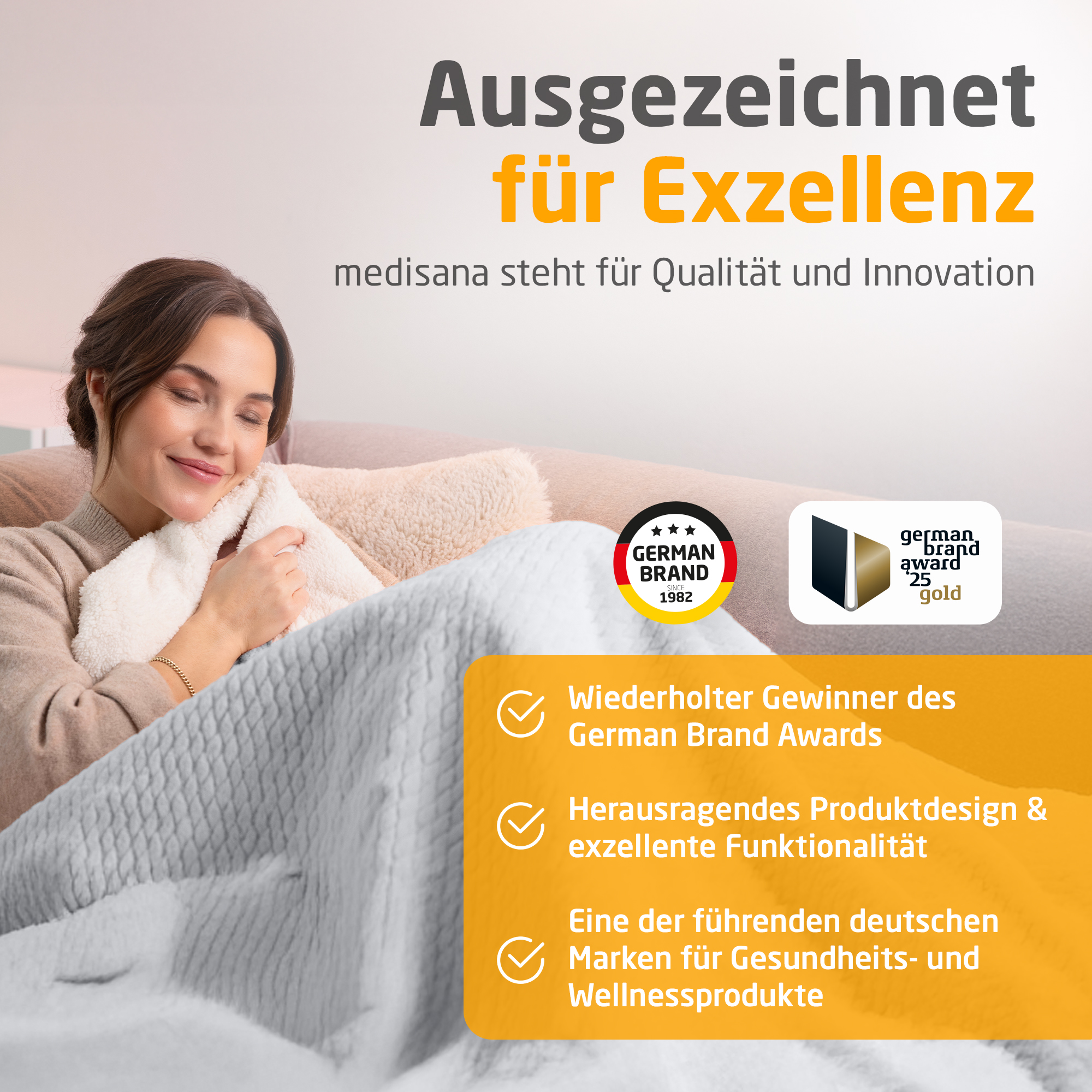 HB 416 | Kuschelheizdecke | hellgrau