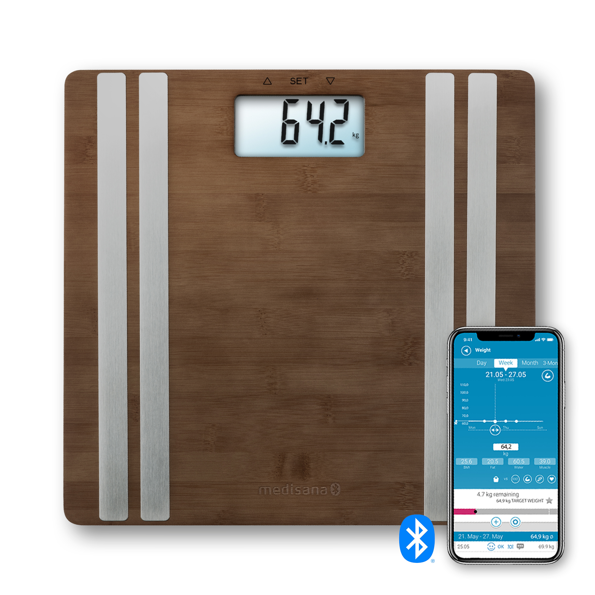 BS 552 connect | Bambus-Körperanalysewaage
