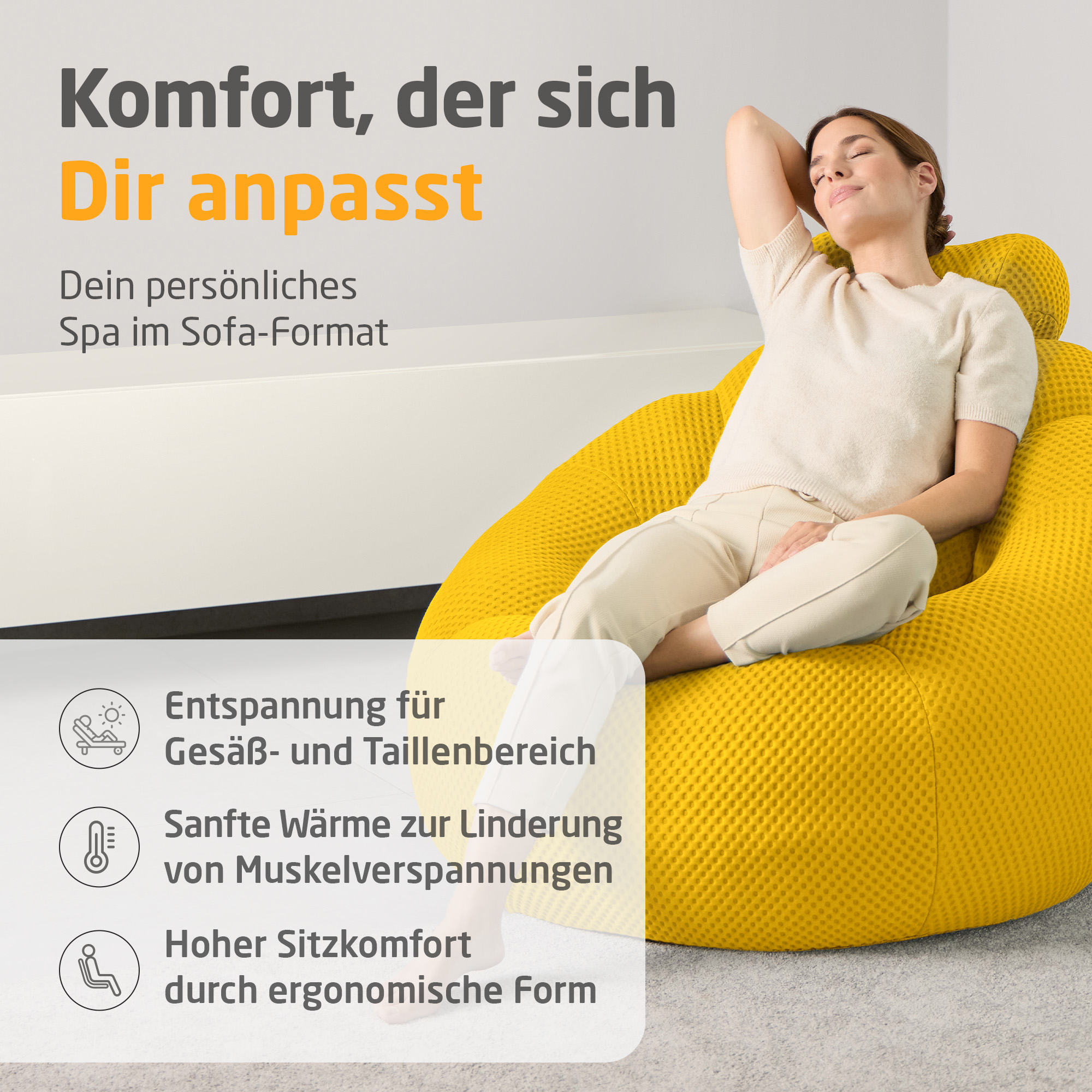RS 200 | Bubble Sofa - sonnengelb