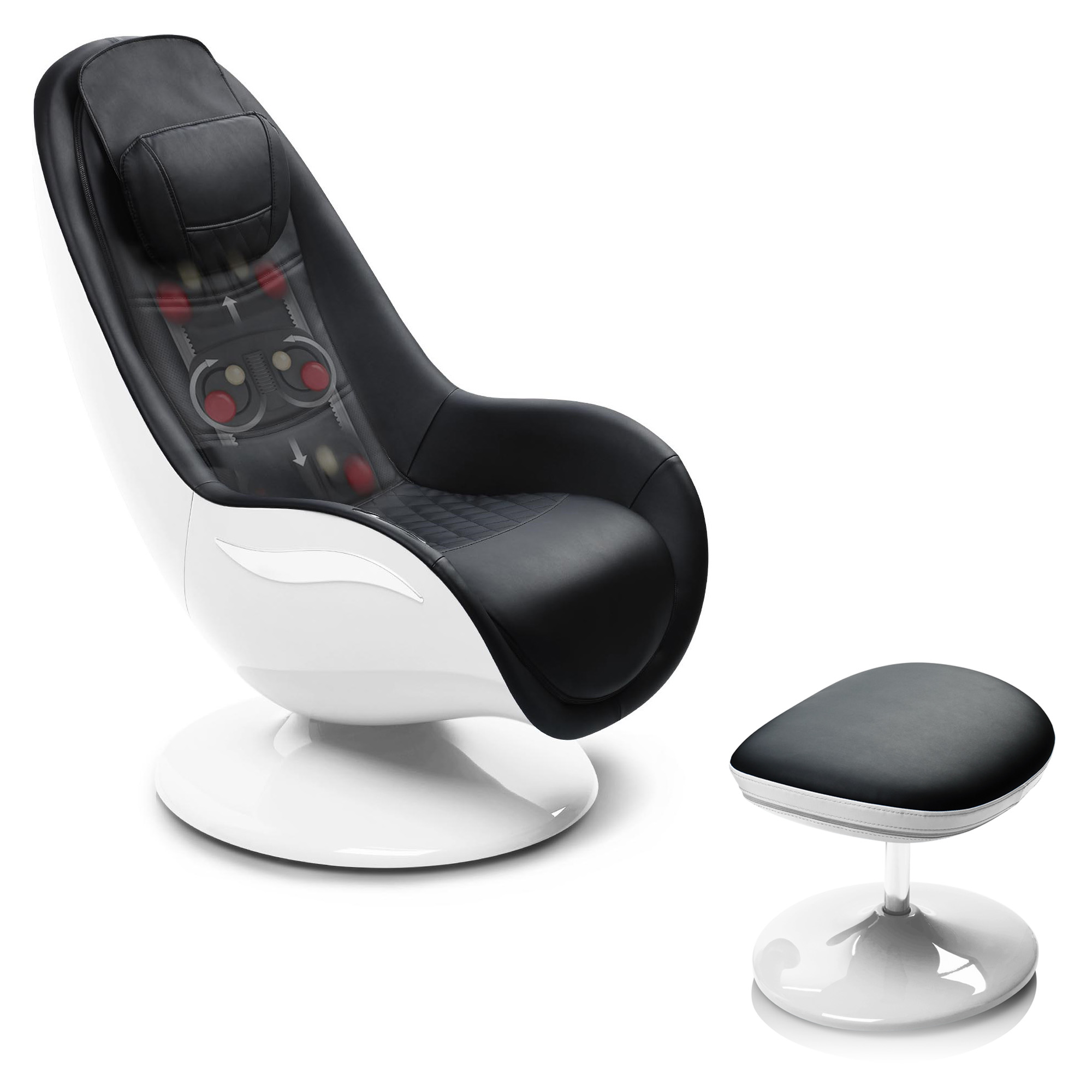 RS 660 Lounge Chair mit Massagefunktion und Hocker